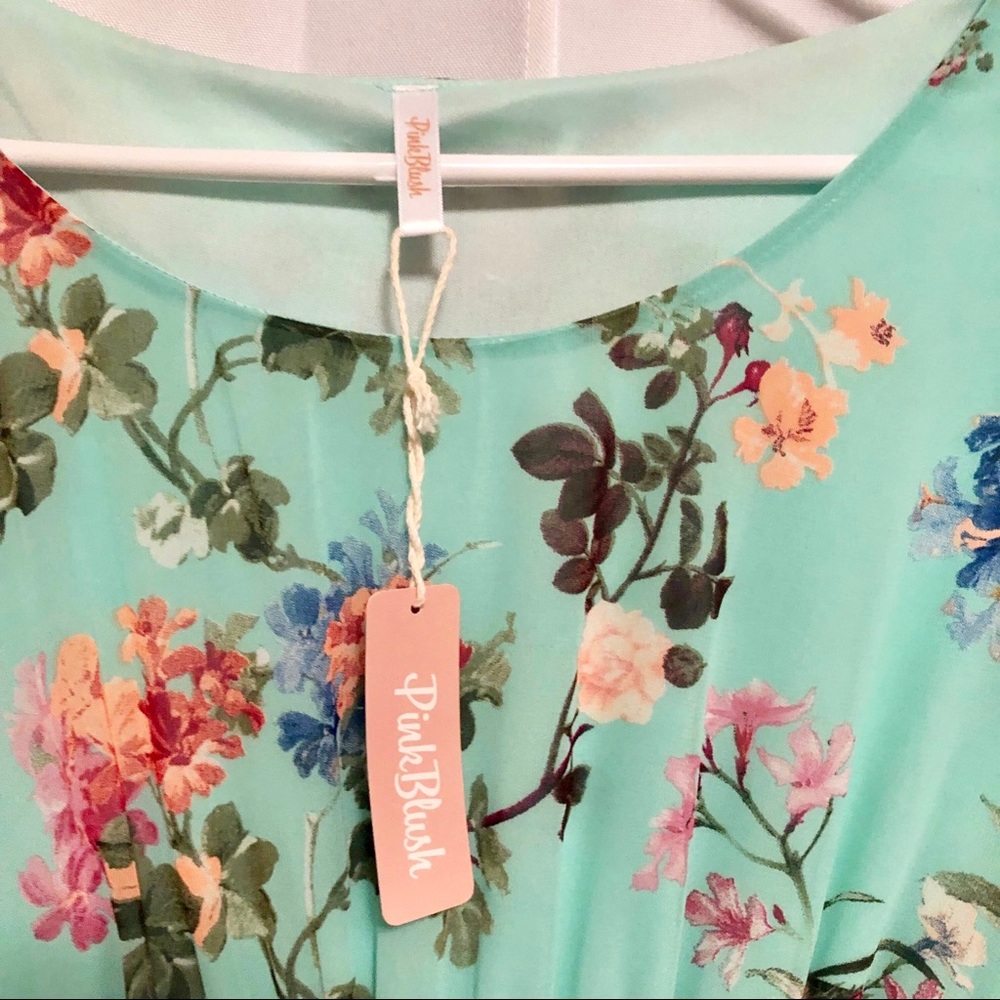Pink Blush 3/4 sleeve floral maternity dress